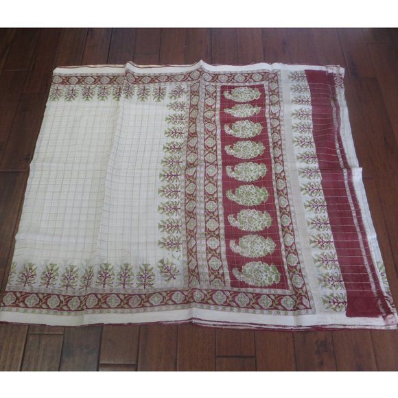 block print style sari - Picture 1 of 4